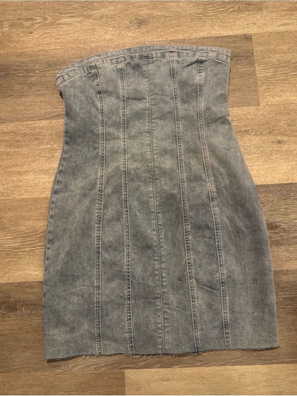 Princess Polly Strapless Denim Dress